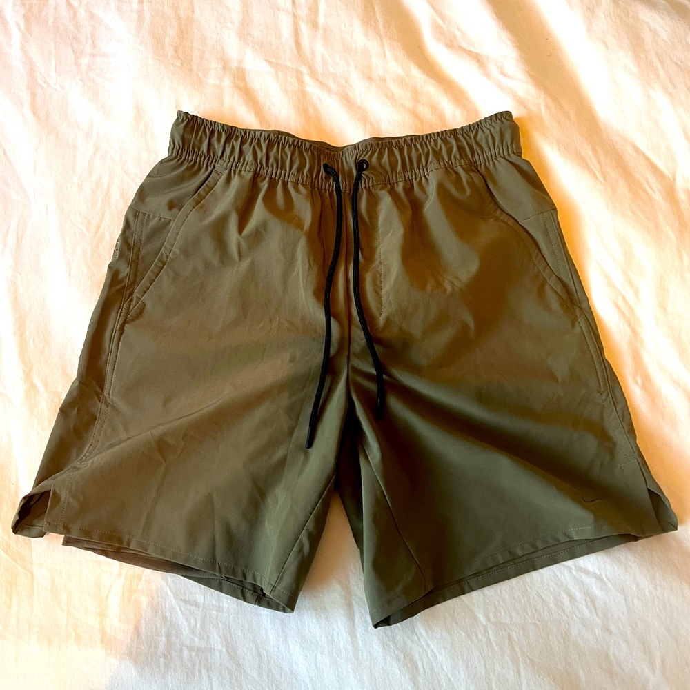Olive Green Athletic Shorts